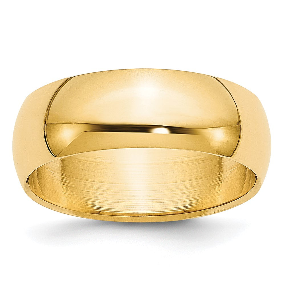 14k Yellow Gold 6mm Half-Round Wedding Band Size 11