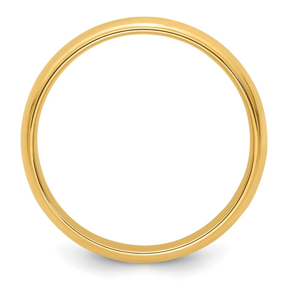 14k Yellow Gold 5mm Half Round with Edge Wedding Band Size 9