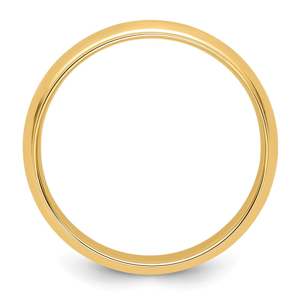 14k Yellow Gold 6mm Half Round with Edge Wedding Band Size 14