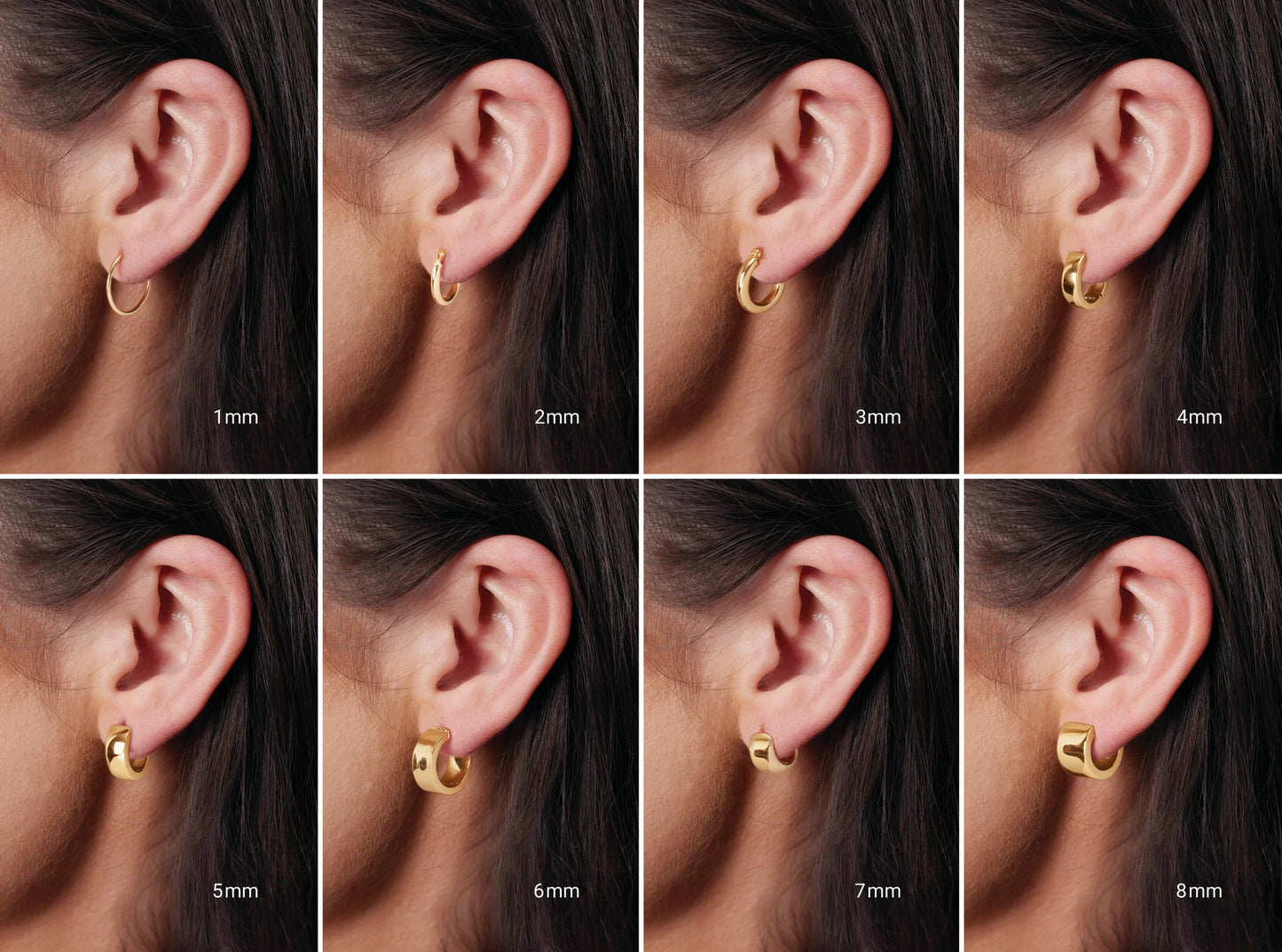 10k 2x3mm Square Tube Hoops