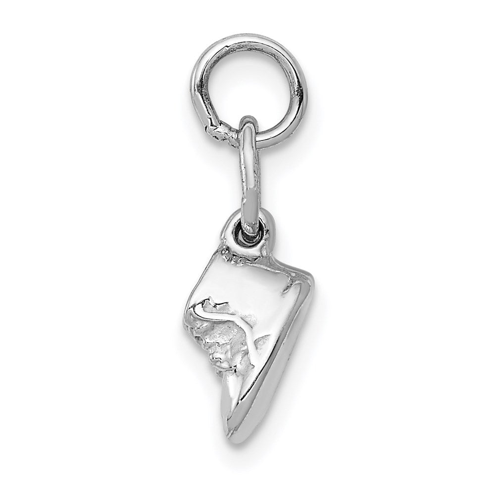 14k 3D Moveable White Gold Shoes Charm