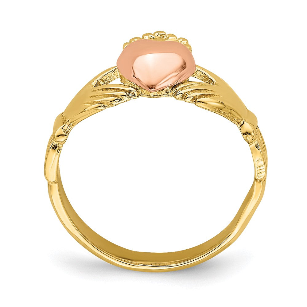 14k Two-tone Claddagh Ring