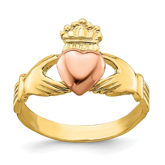 14k Two-tone Claddagh Ring