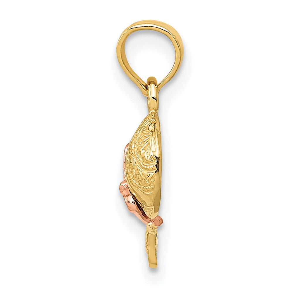14k Two-tone Rattle Pendant
