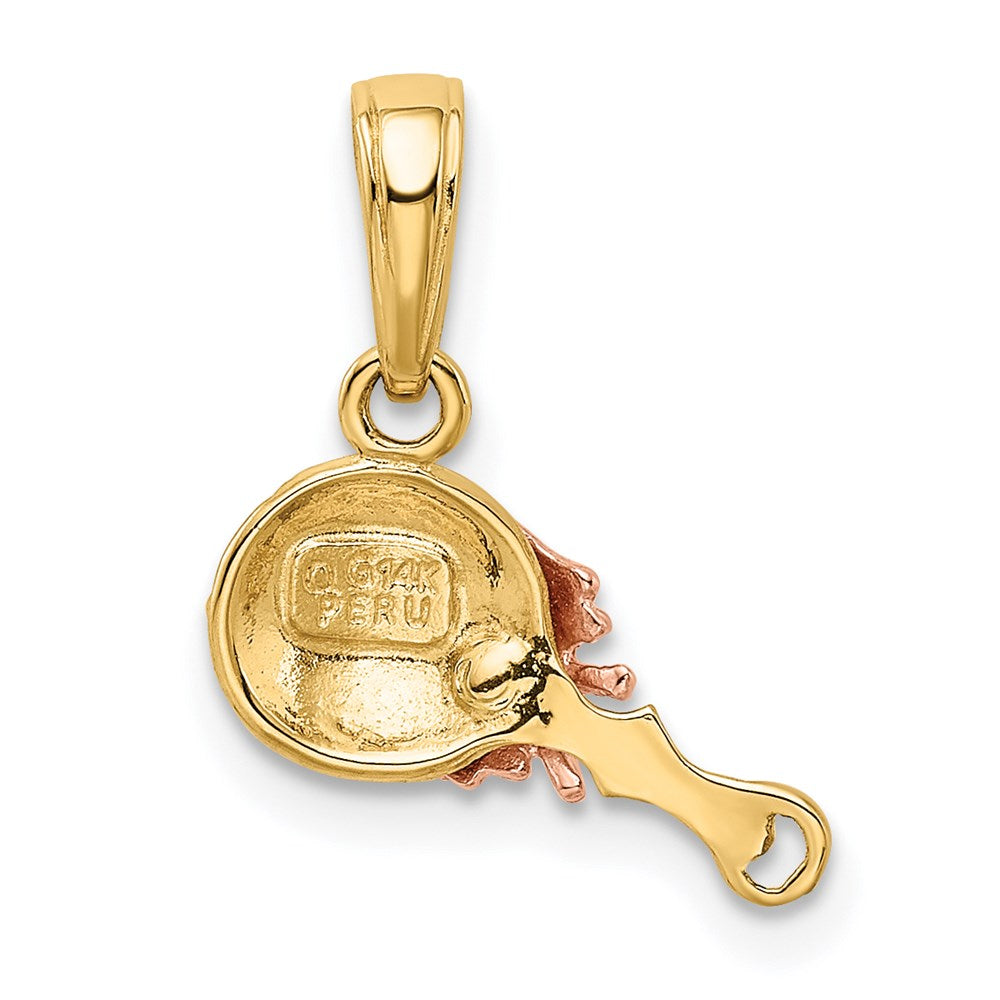14k Two-tone Rattle Pendant