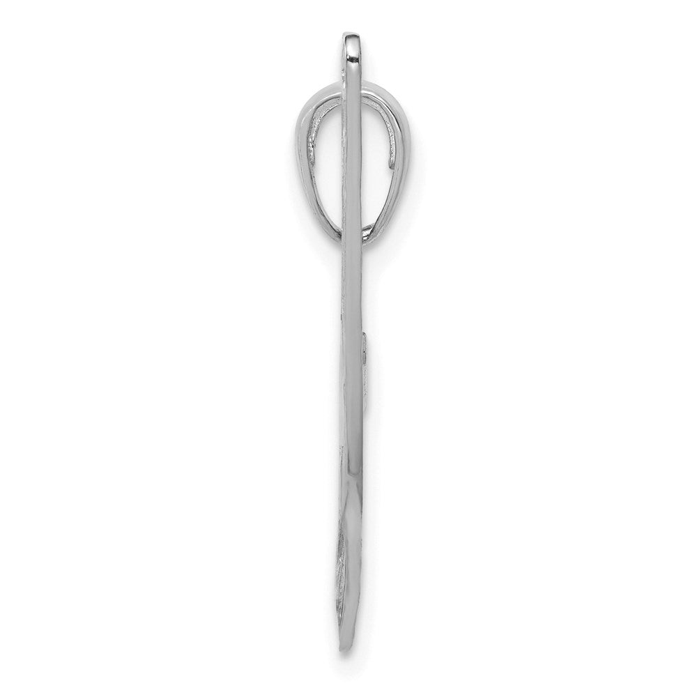 14K White Gold Air Boat Pendant