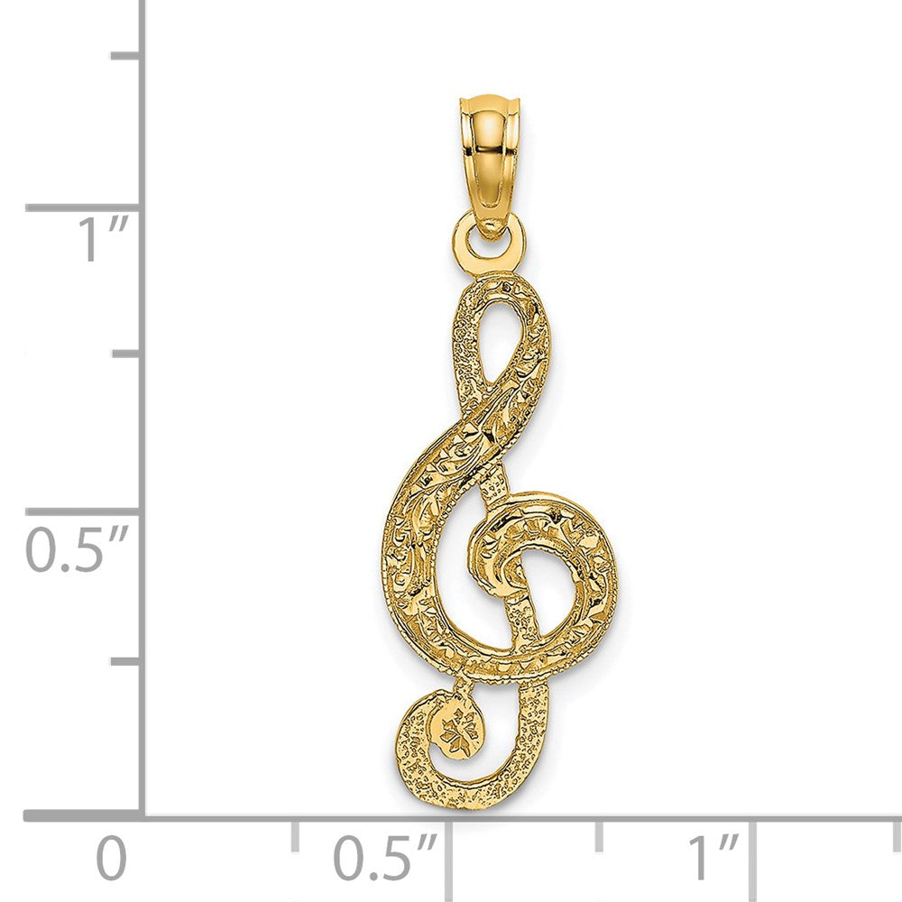 14K Treble Clef Charm