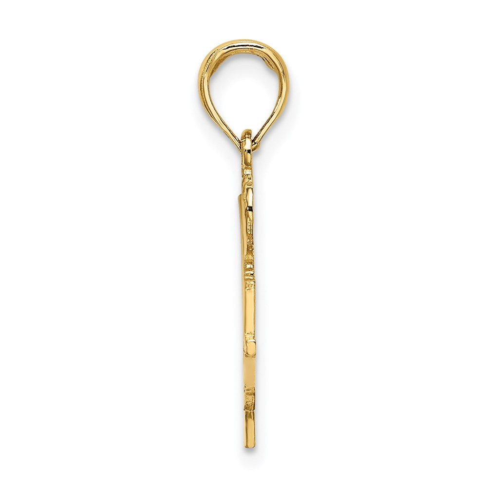 14K I HEART BASKETBALL w/Ball and Net Charm