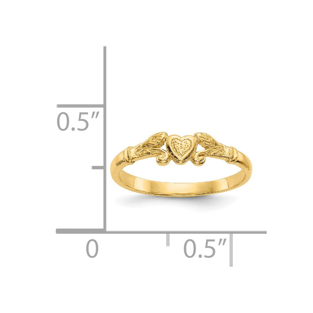 14k Heart Ring
