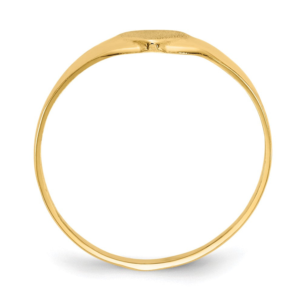 14k Satin Heart Signet Ring