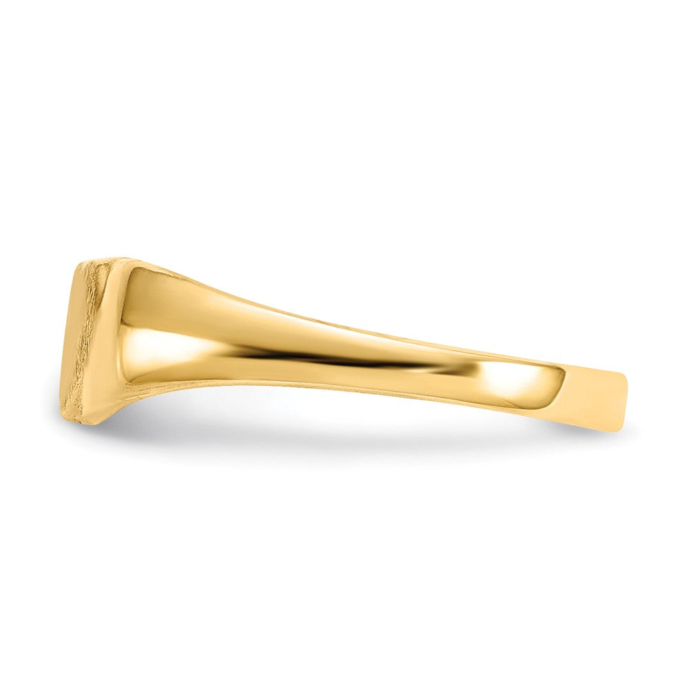 14k Satin Heart Signet Ring