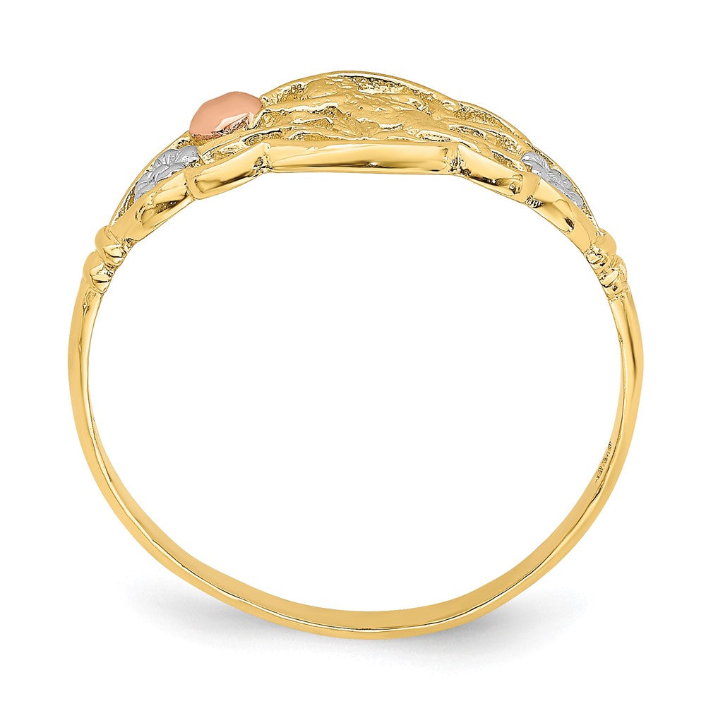 14K Two-tone W/White Rhodium Angel Ring