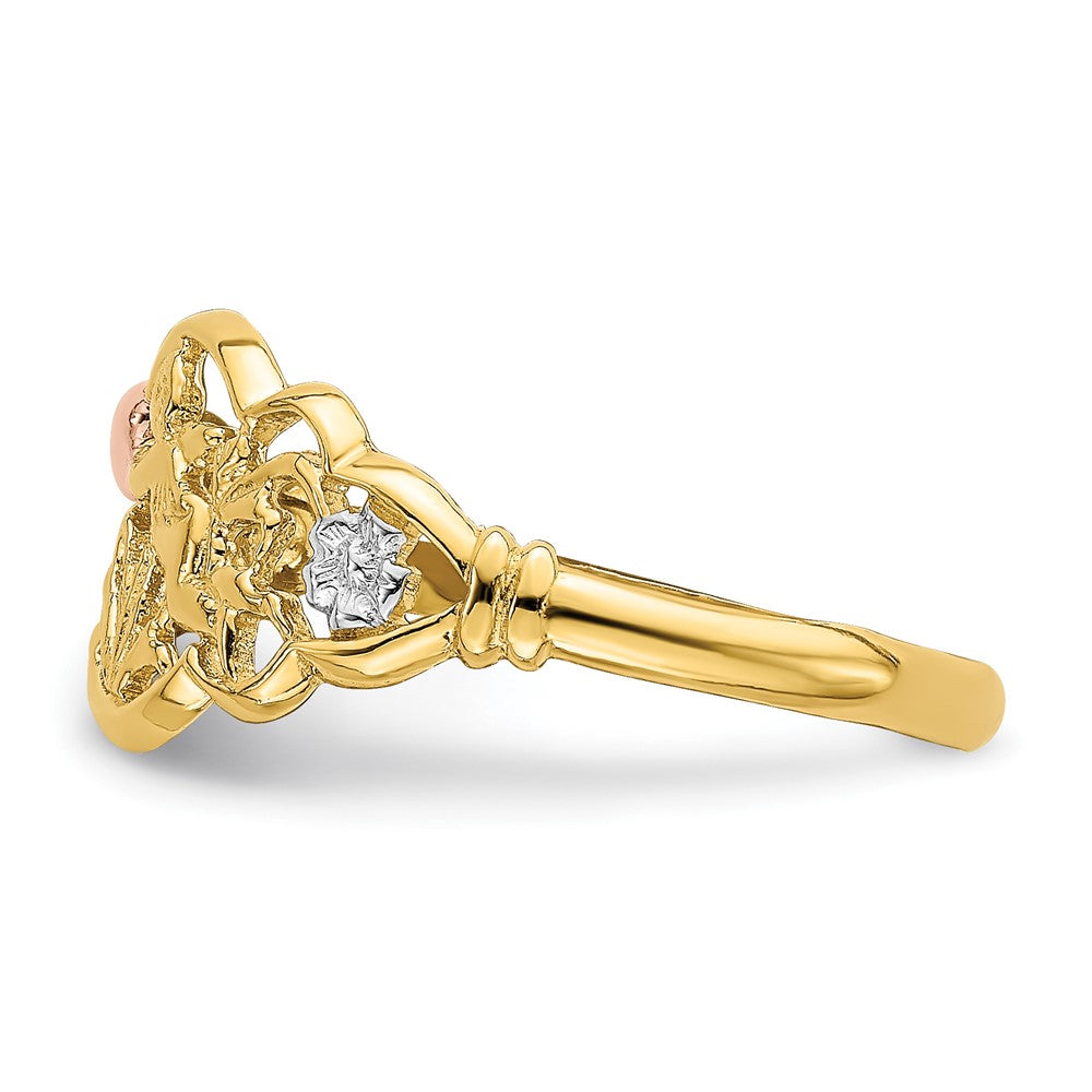 14K Two-tone W/White Rhodium Angel Ring