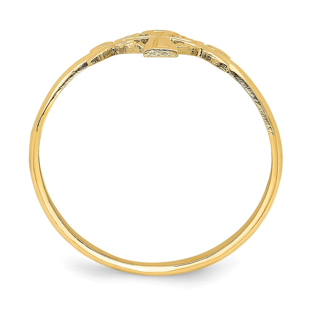 14k Cross w/Circle Ring
