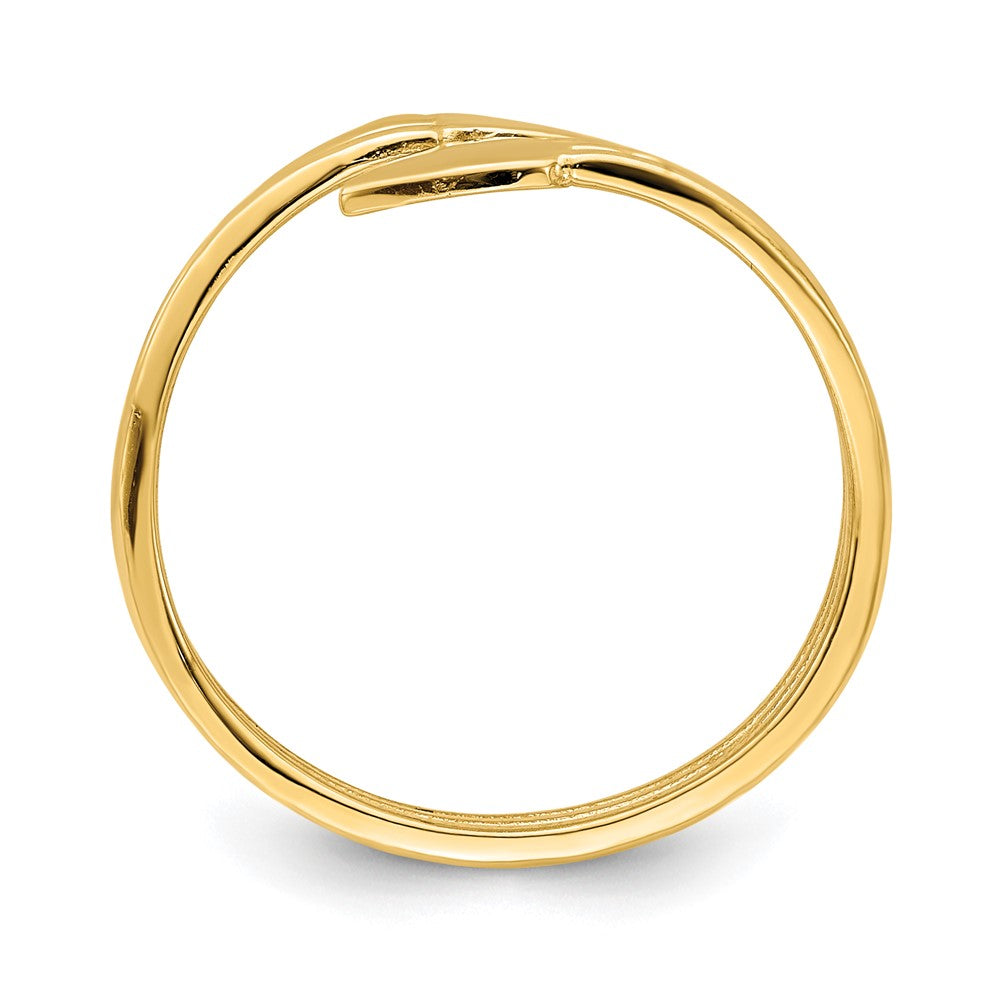 14K Two Heart Bypass Ring