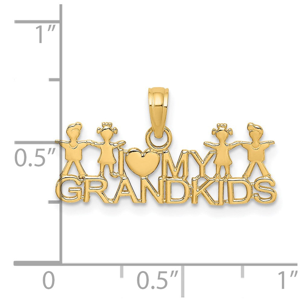 14k I LOVE MY GRANDCharm