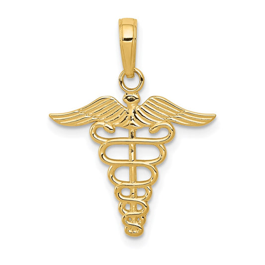 14k Caduceus Charm
