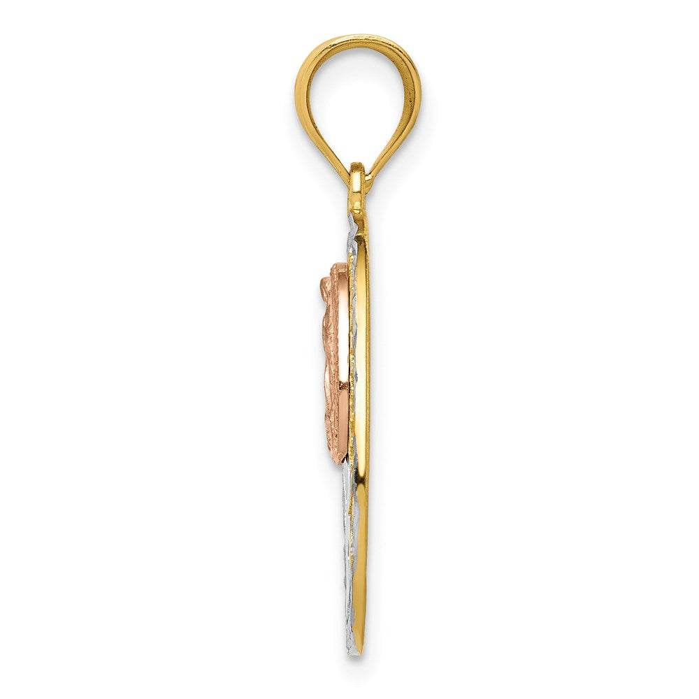 14K Two-tone w/White Rhodium Guadalupe 15 Pendant