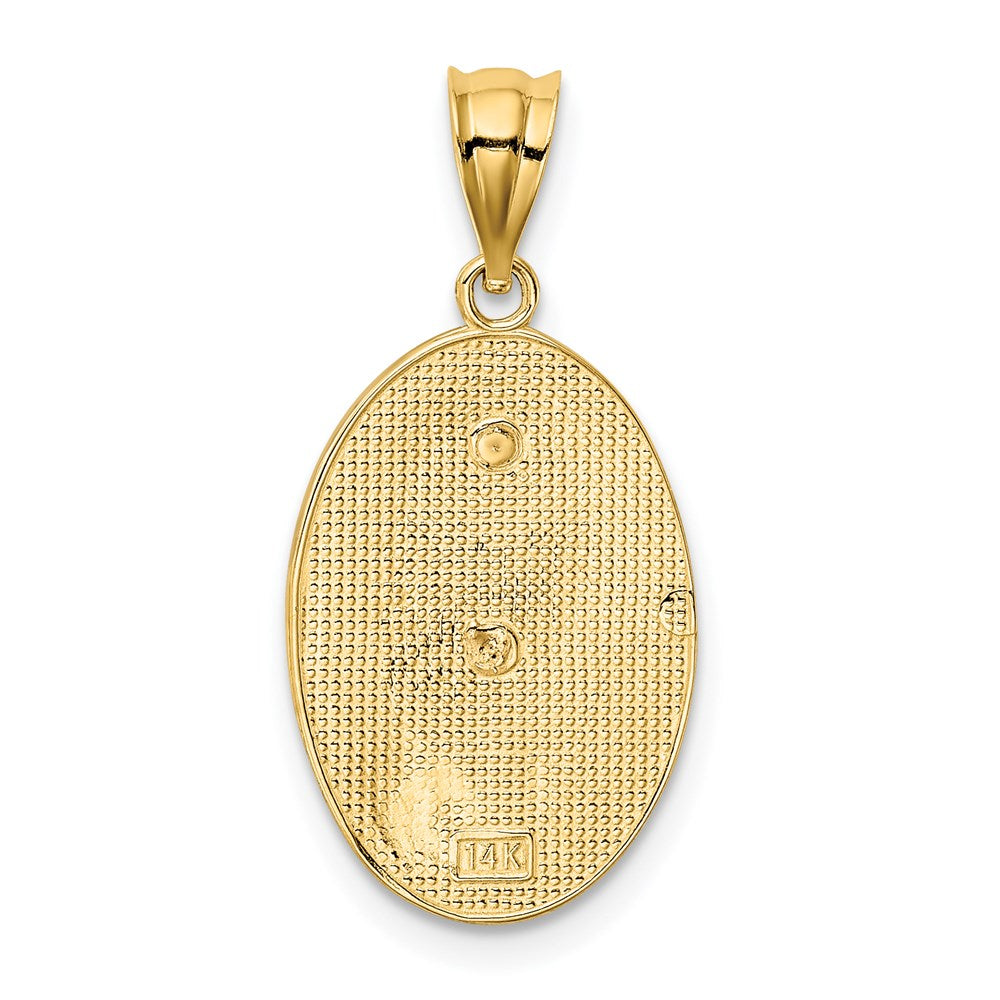 14K Two-tone w/White Rhodium Guadalupe 15 Pendant