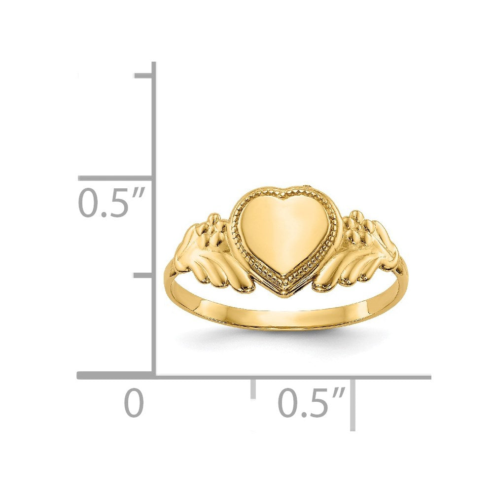 14k Polished Heart Ring