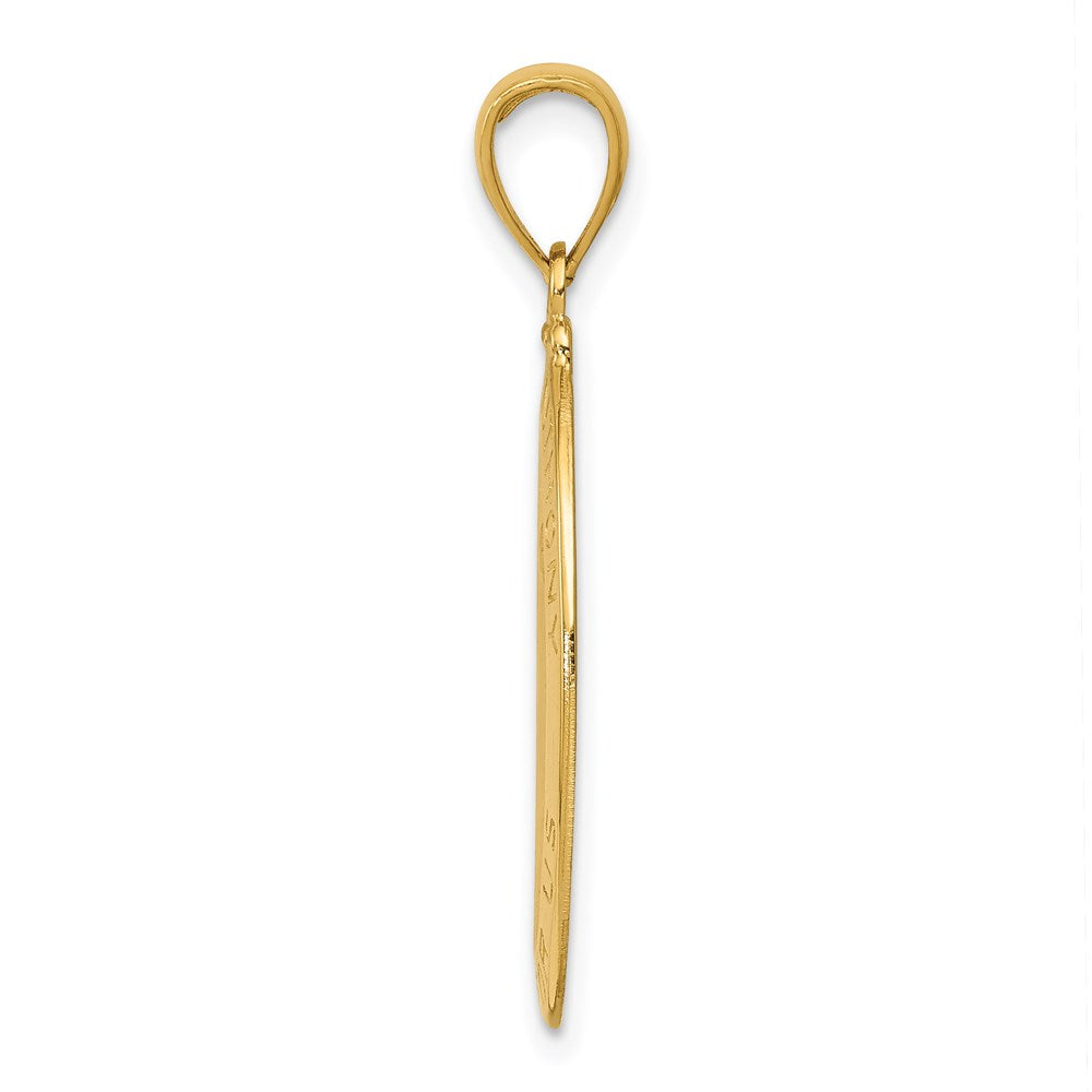 14k Saint Anthony Oval Medal Hollow Pendant