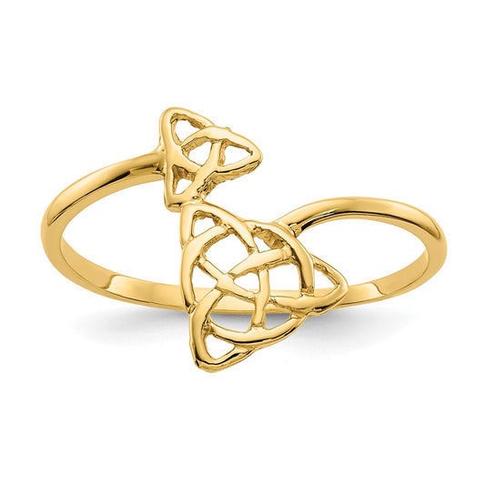 14k Polished Celtic Knot Ring