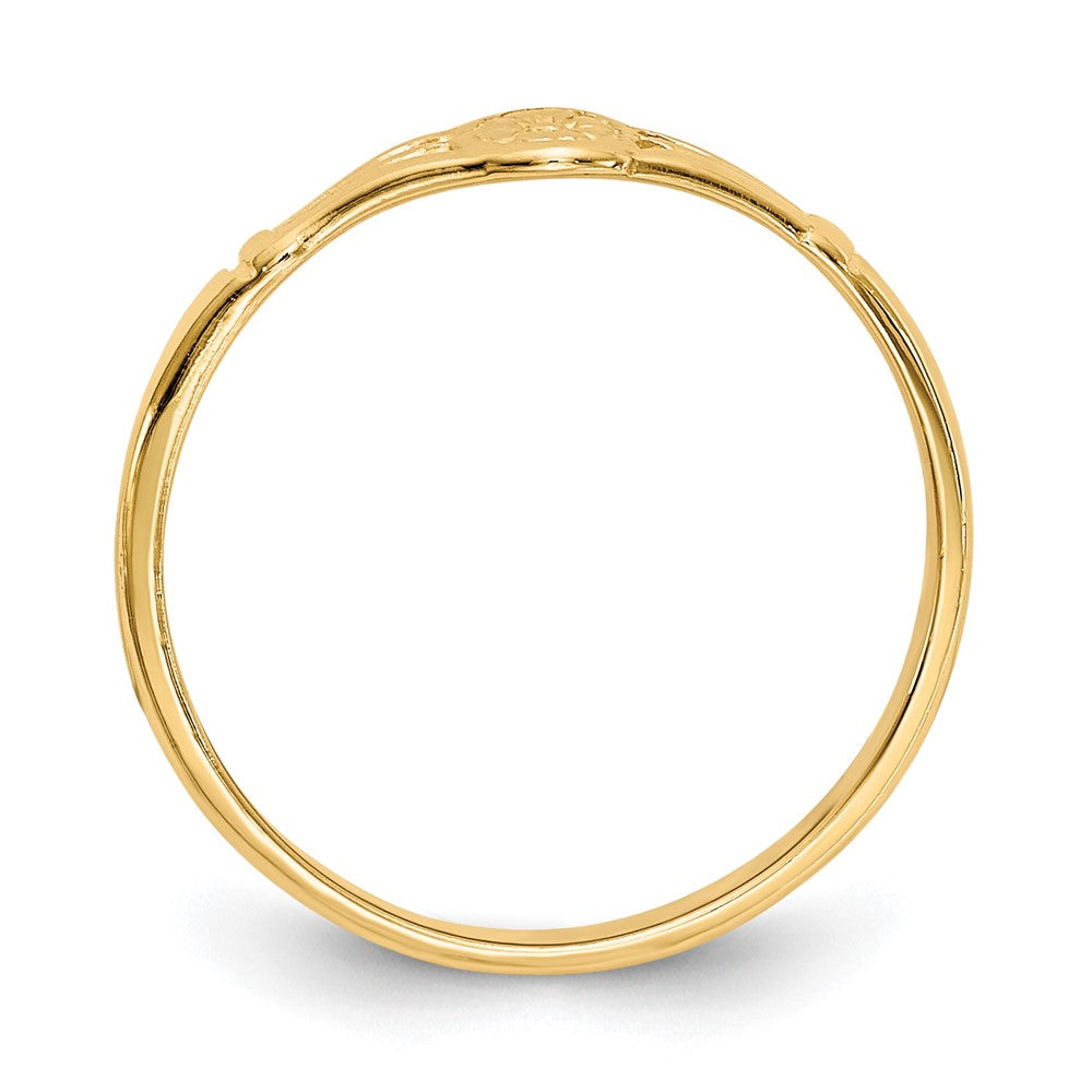 14K Gold Polished Oval Ring