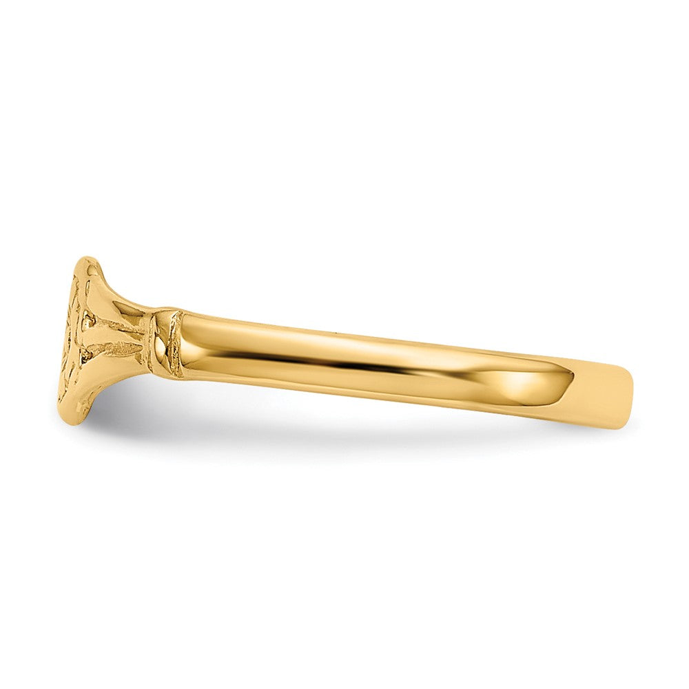 14K Gold Polished Oval Ring