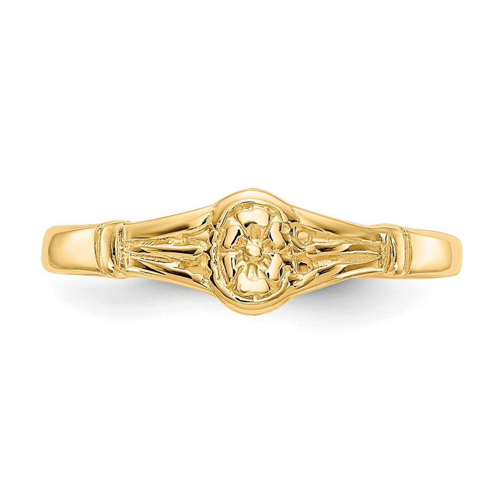 14K Gold Polished Oval Ring