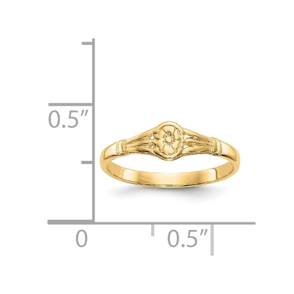 14K Gold Polished Oval Ring