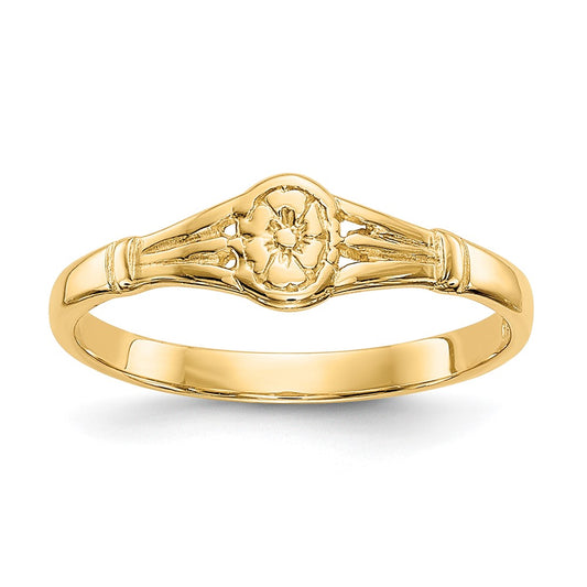 14K Gold Polished Oval Ring