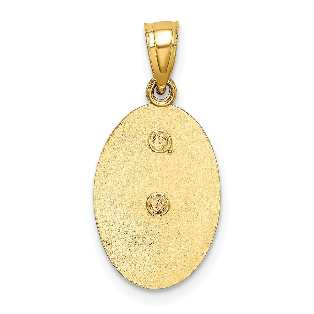 14k Two-tone w/White Rhod D/C of Guadalupe 15 Pendant