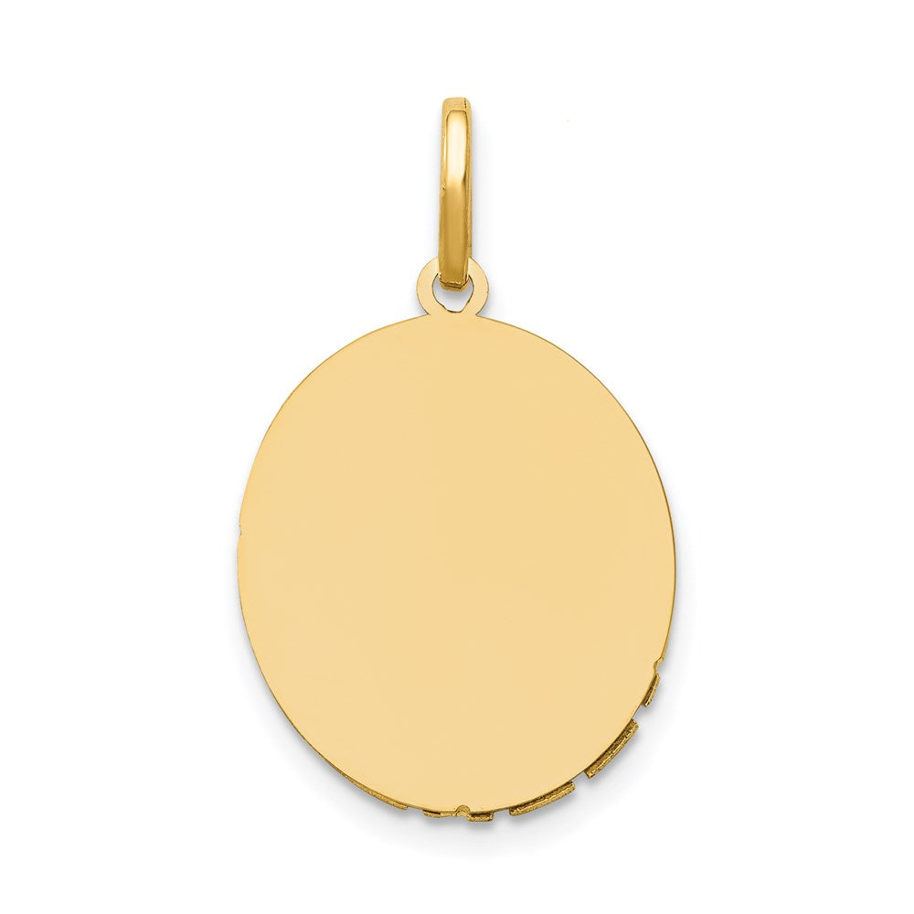 14k Two-Tone Our Of Guadalupe Semi-solid Pendant