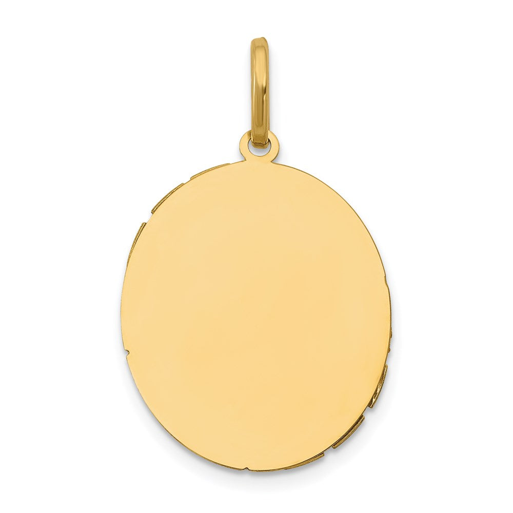 14k Two-Tone Our Of Guadalupe Semi-solid Pendant