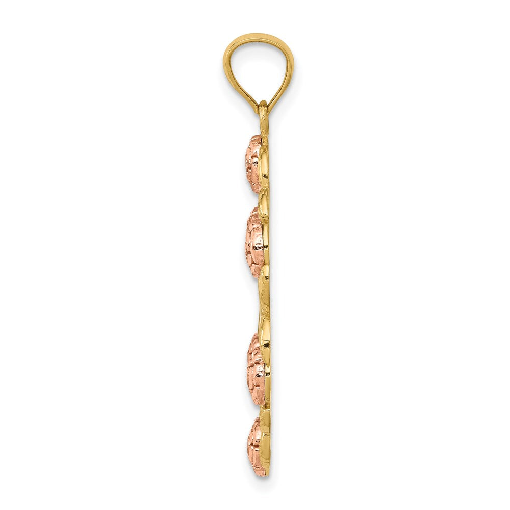 14K Two-Tone w/White Rhodium Of Guadalupe Pendant