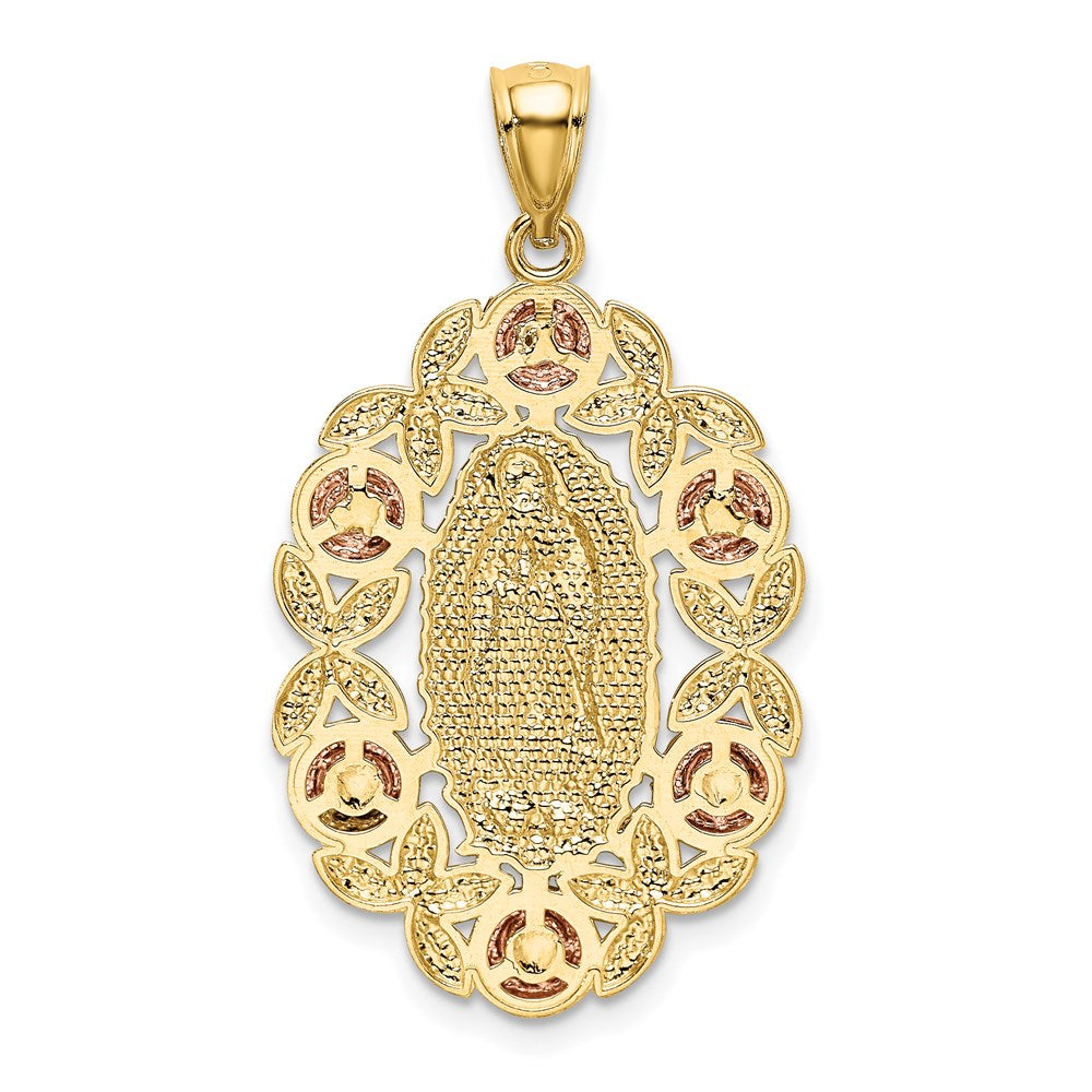 14K Two-Tone w/White Rhodium Of Guadalupe Pendant