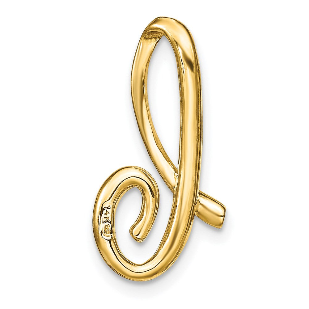14k Polished Letter B Initial Slide