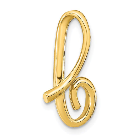 14k Polished Letter B Initial Slide