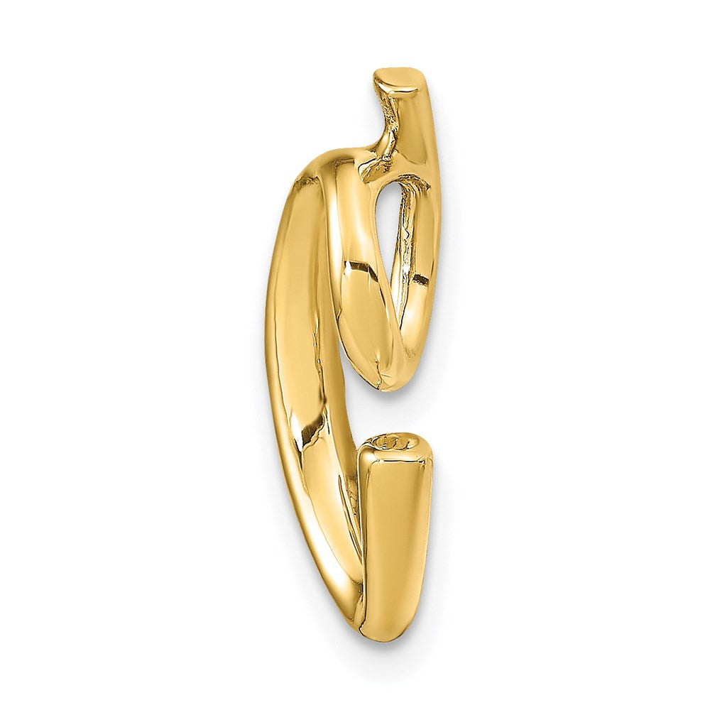 14k Polished Letter C Initial Slide