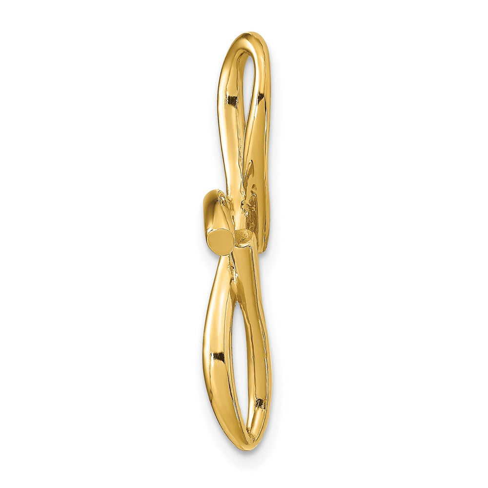 14K Polished Letter F Initial Slide
