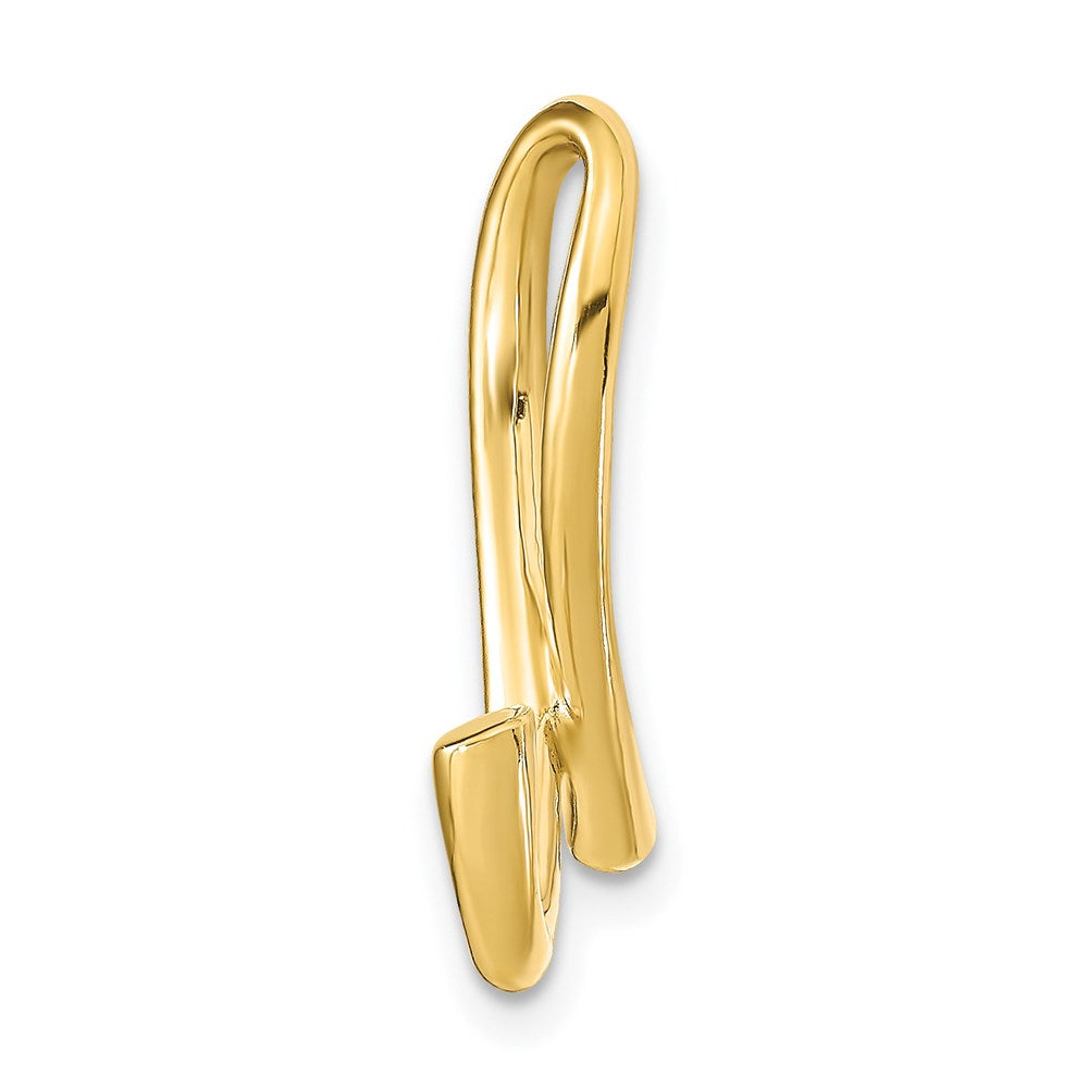 14K Polished Letter L Initial Slide