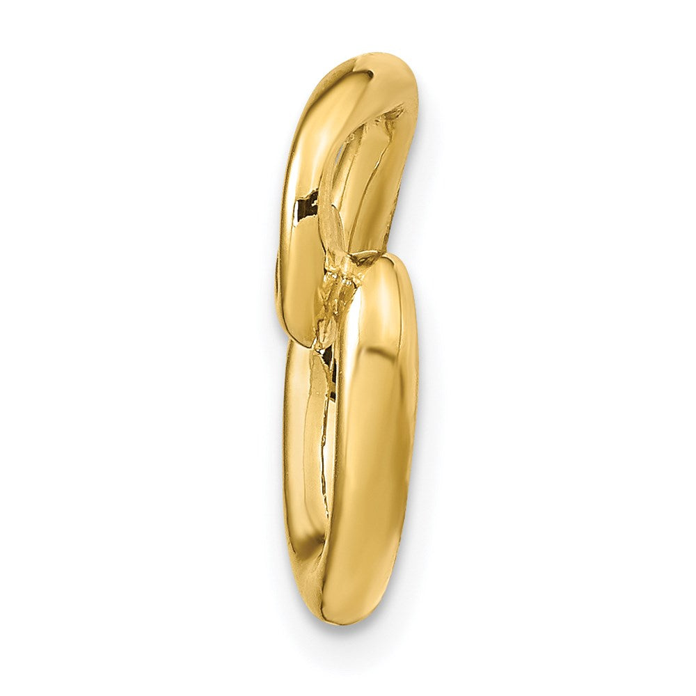 14K Polished Letter O Initial Slide