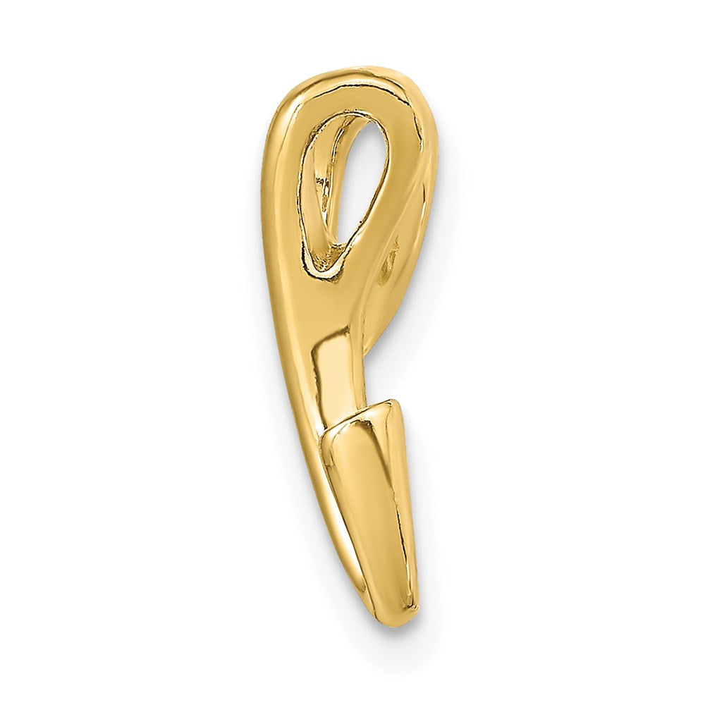 14K Polished Letter R Initial Slide
