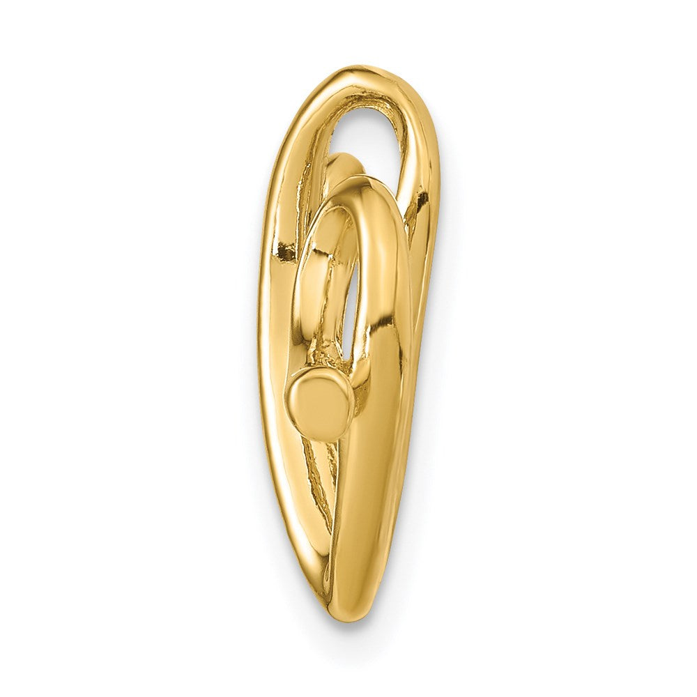 14K Polished Letter W Initial Slide
