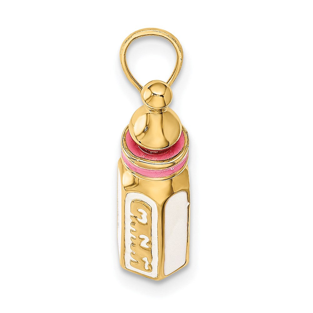 14K 3-D w/ Enamel Bottle Charm