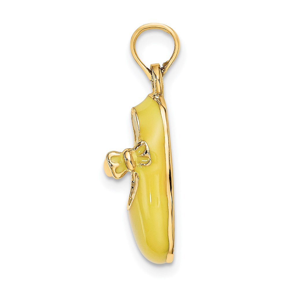14K 3-D w/ Yellow Enamel Shoe Charm