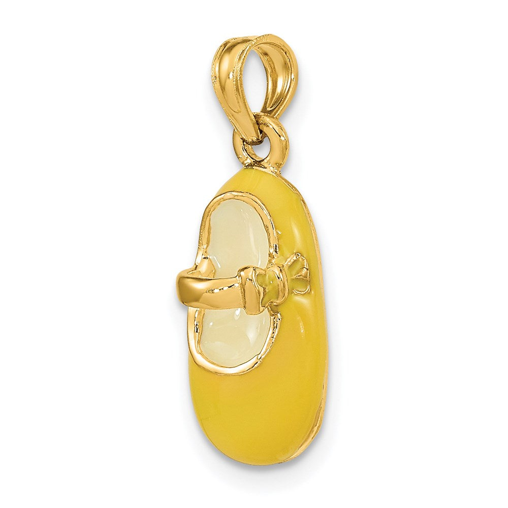 14K 3-D w/ Yellow Enamel Shoe Charm