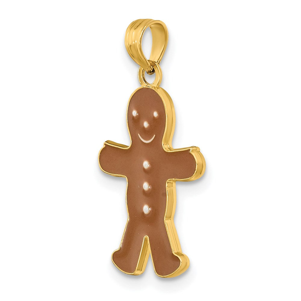 14K 3-D Enameled Gingerbread Charm