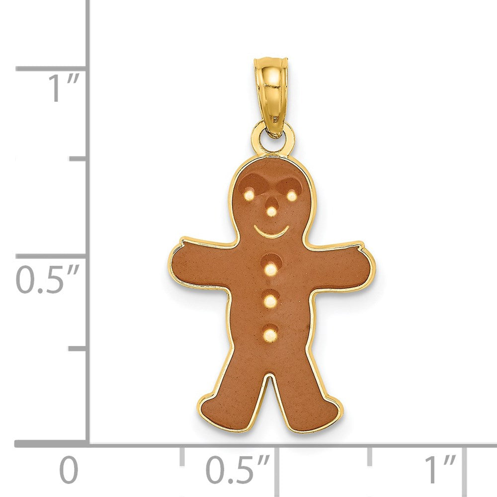14K 3-D Enameled Gingerbread Charm
