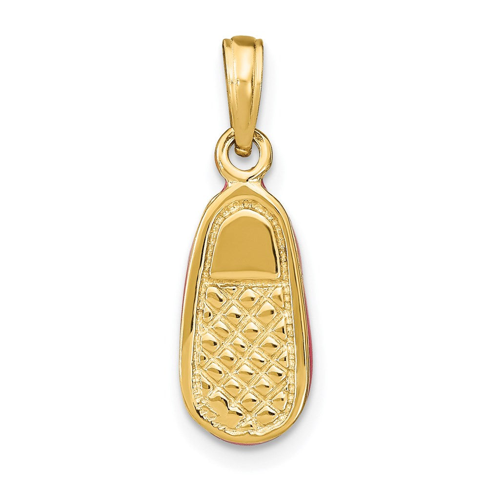 14K w/ Pink Enamel 3-D Shoe Charm